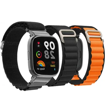 Алпийски Найлонов Ремък + Метален Корпус за Redmi Watch 2 Lite Band Redmi Watch 3 Активен Гривна за Xiaomi Mi Watch Lite Гривна