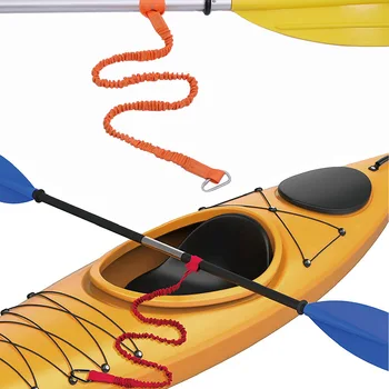 Еластична каишка за гребла за каяк, регулируема страховочным на една кука, прът, стълб, сплескани кабел, въже за вратовръзка, аксесоари за въже за лодки
