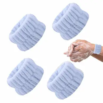 Кърпи за измиване на ръцете, Микрофибър за Многократна употреба спа лента за измиване на ръцете, Комплект за измиване на лицето, Гумички за ръце, 4 бр.